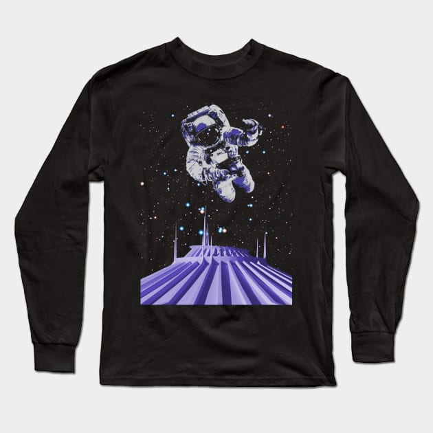 Space Mountain Astronaut Long Sleeve T-Shirt by ThisIsFloriduhMan